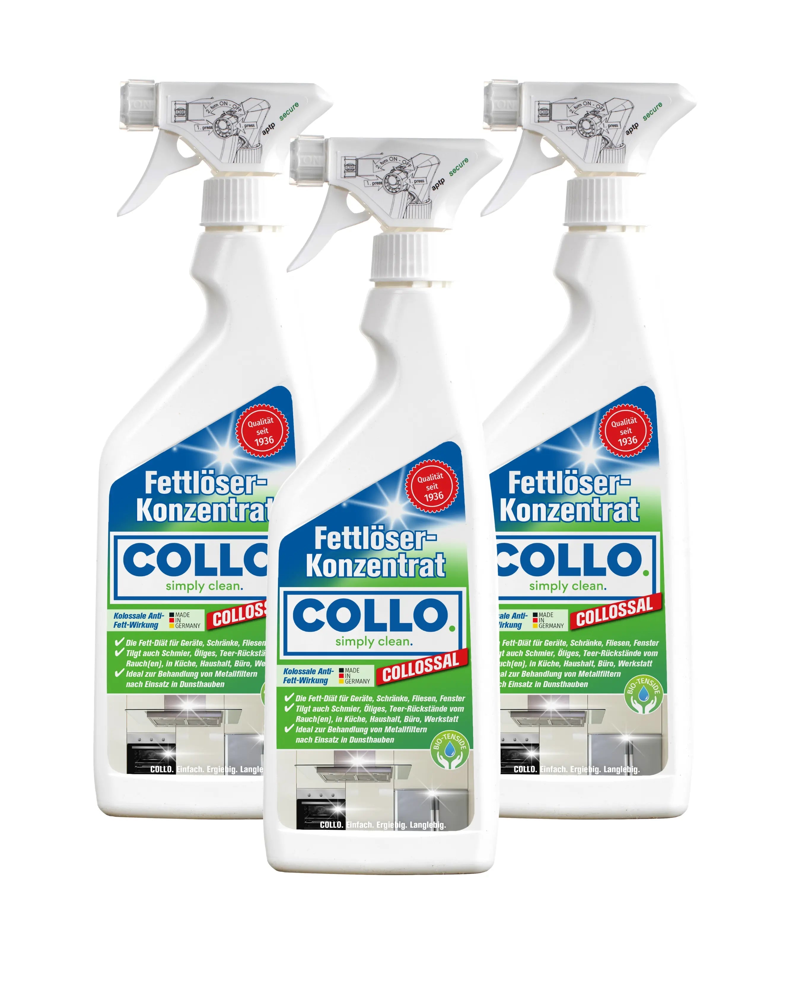 Vorteilsset: 3x Fettlöser für Küche, Gastronomie & Industrie - 0010.3 - COLLO. simply clean.