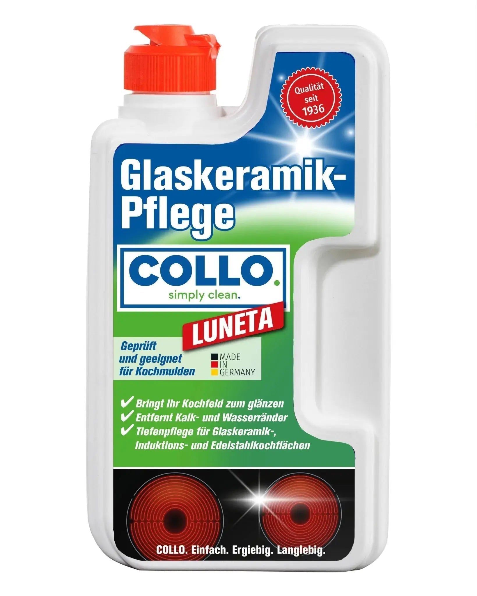 Vorteilsset: 5x Luneta - Glaskeramikreiniger und Ceranfeldreiniger | Edelstahlpflege - 0065.5 - COLLO. simply clean.