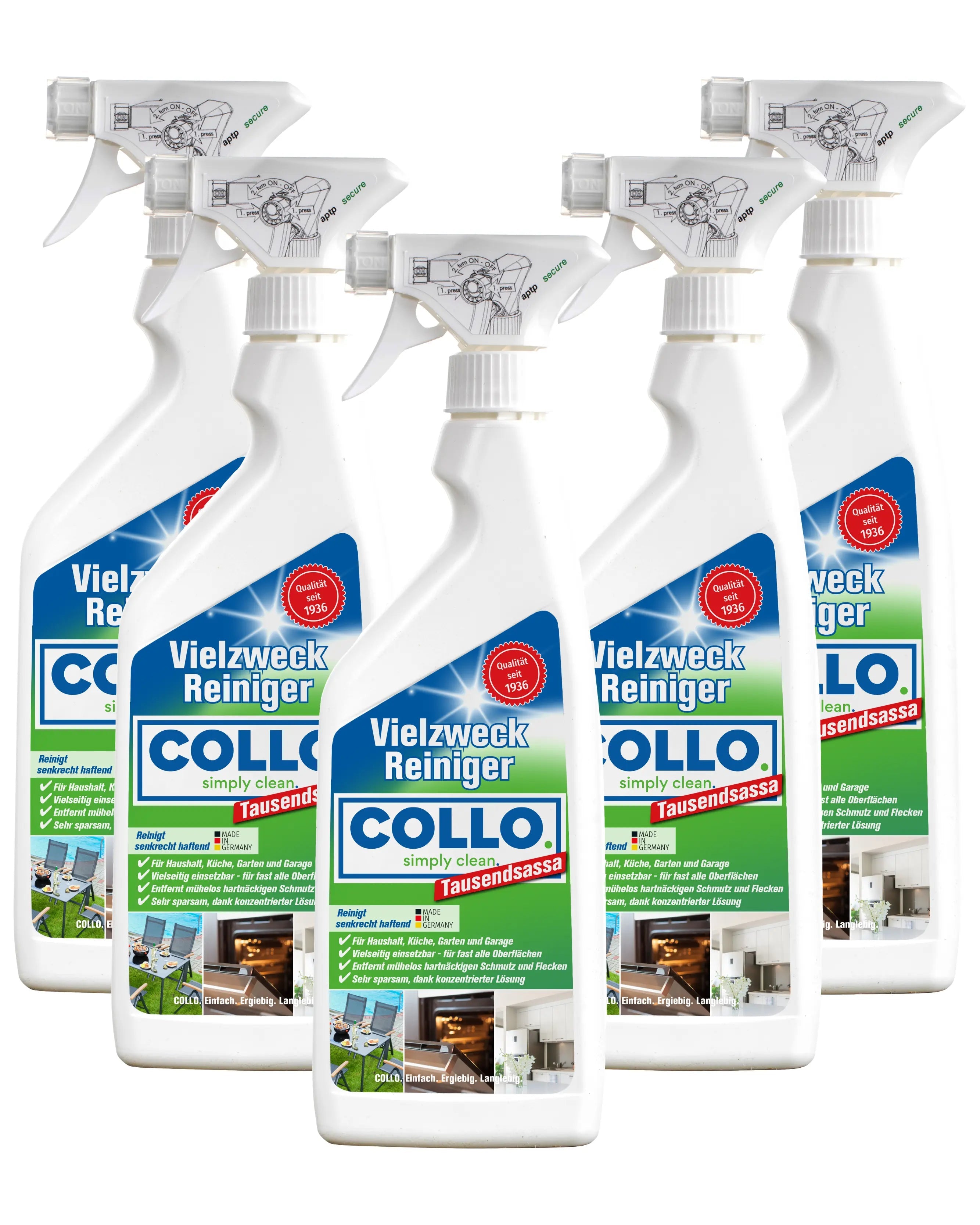 Vorteilsset: 5x Tausendsassa - Vielzweckreiniger / Allzweckreiniger - 0005.5 - COLLO. simply clean.