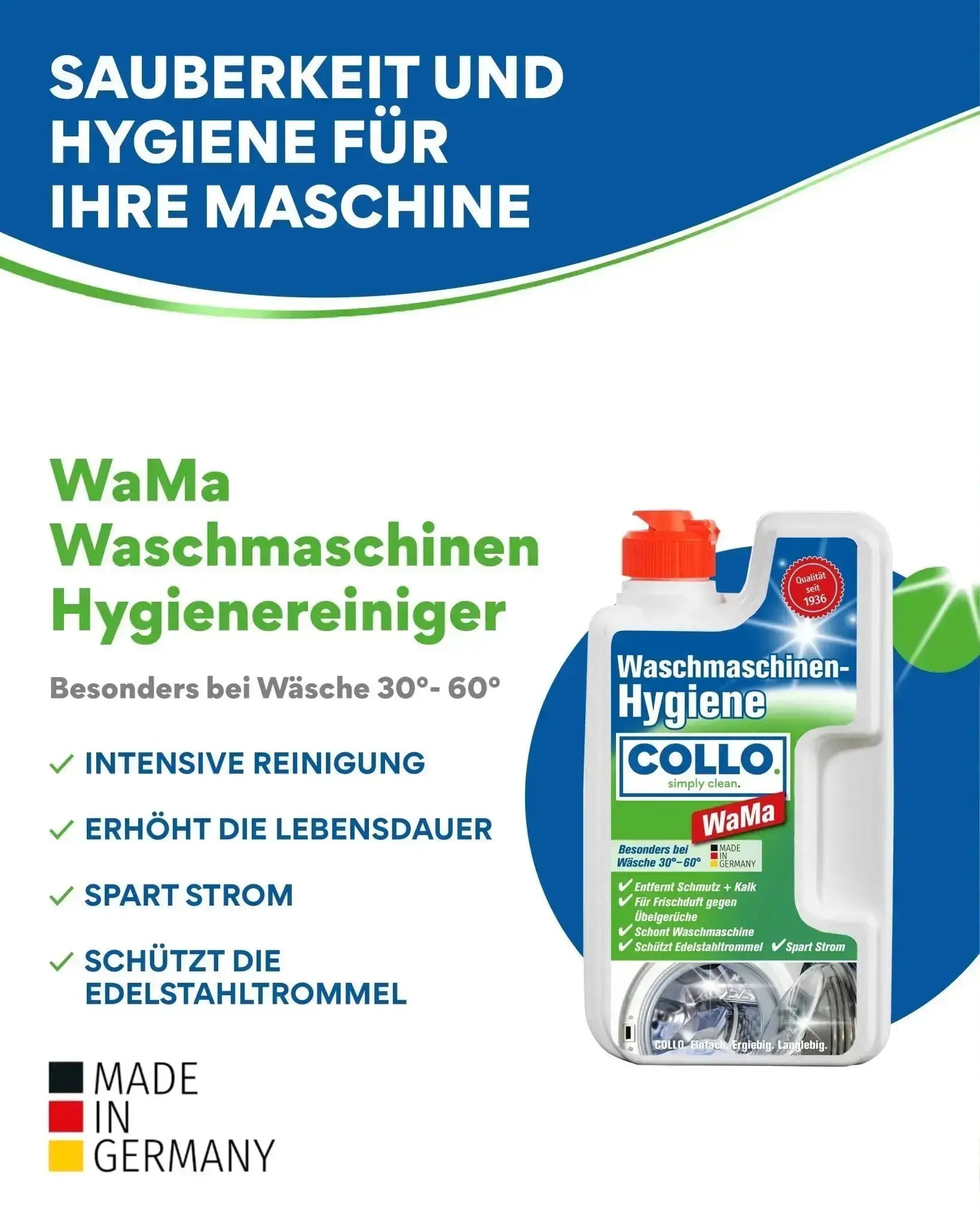 Vorteilsset: 5x WaMa Waschmaschinenreiniger - Waschmaschinen reinigen leicht gemacht - 0006.5 - COLLO. simply clean.