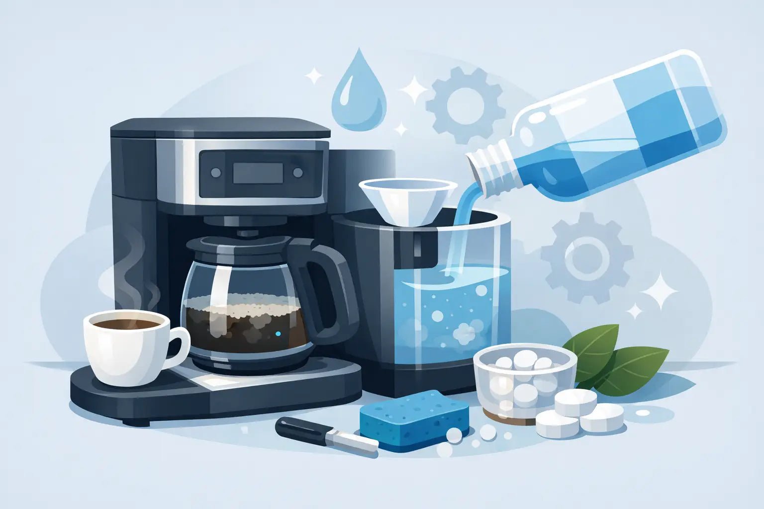 Anleitung zum Entkalken von Kaffeemaschinen