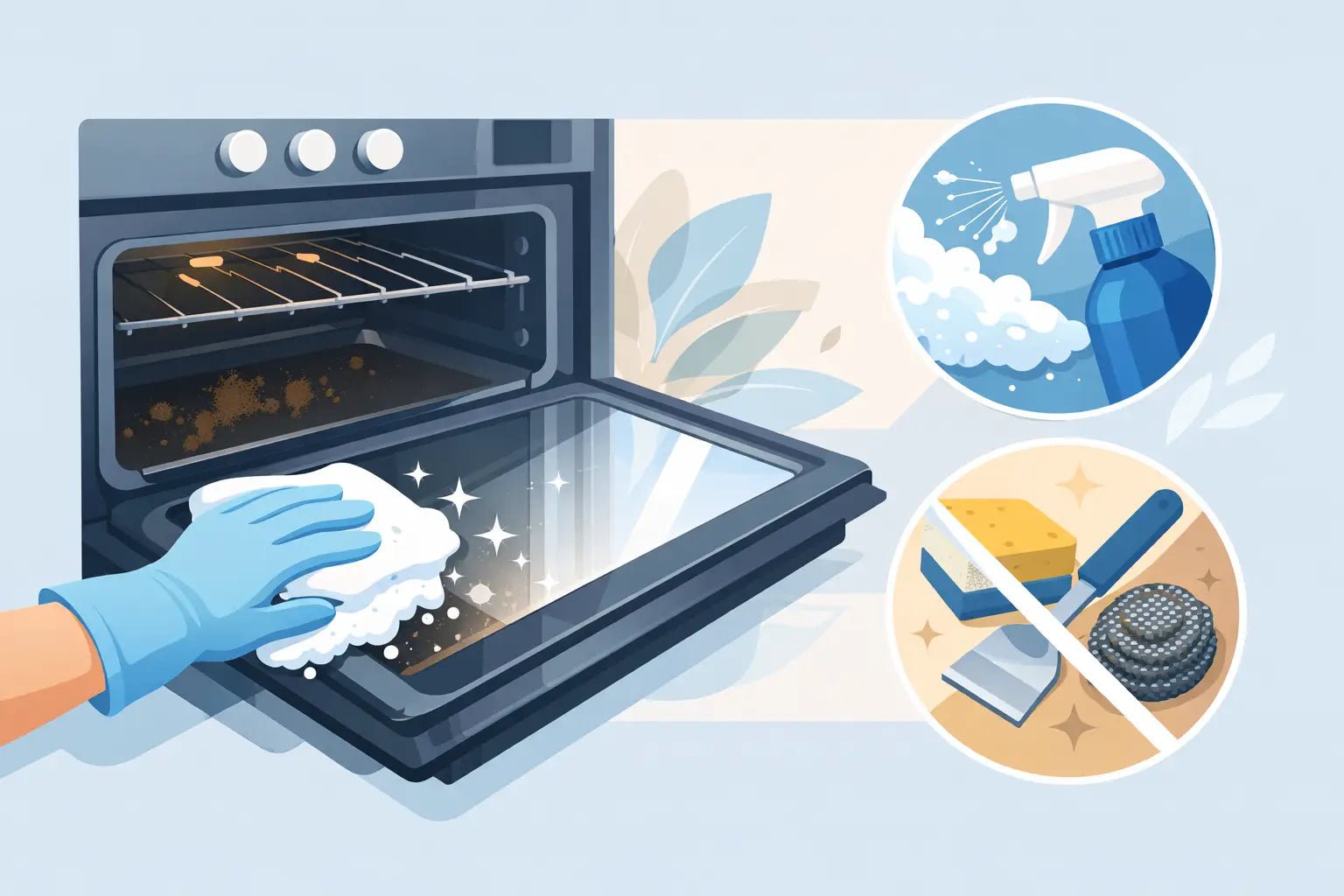 Backofen Scheibe reinigen ohne Kratzen