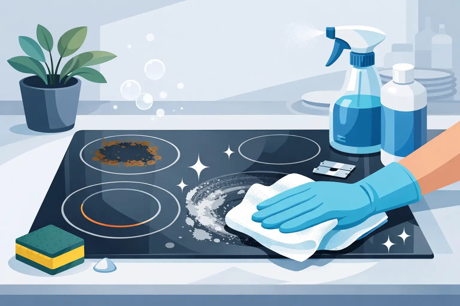How to clean glass ceramic cooktop richtig