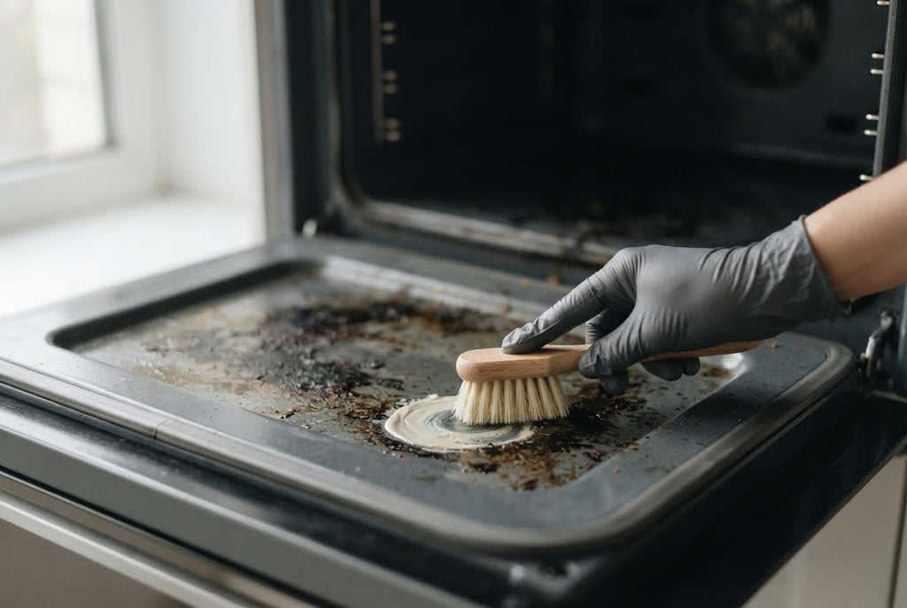 Ratgeber zum Backofen richtig reinigen im Alltag: fotorealistisches Foto zur Reinigung und Pflege