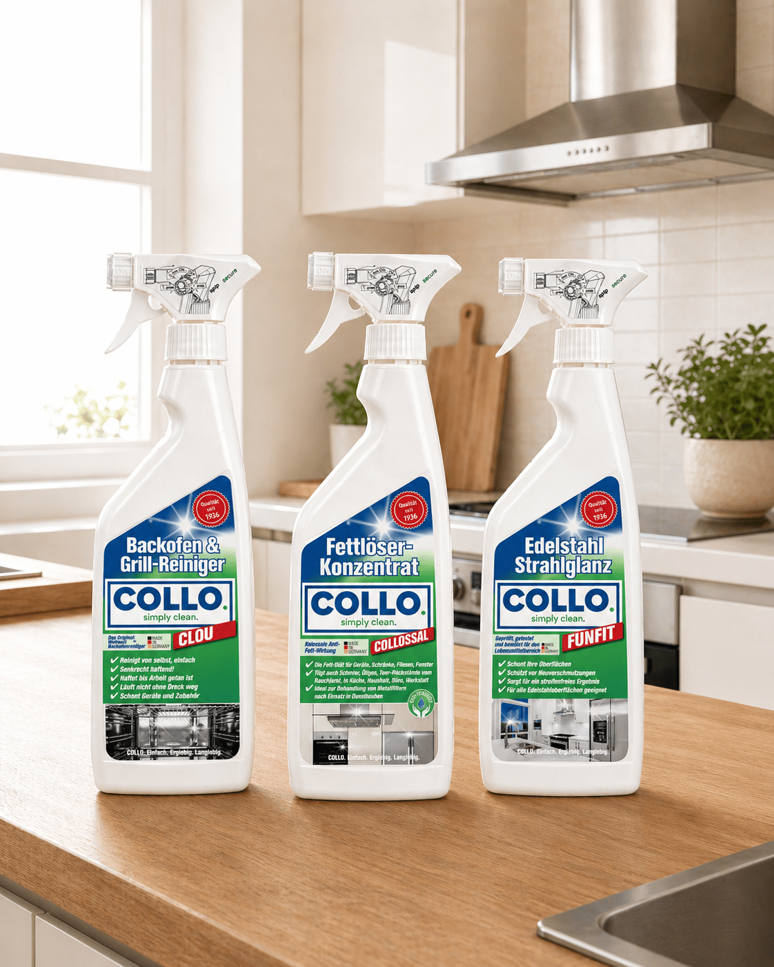 Anti - Fett Power - Trio - Kraftvoll gegen Fett, Eingebranntes & Schmutz - 0506 - COLLO. simply clean.