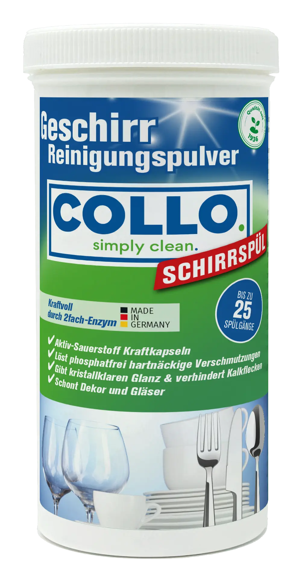 Geschirrspülpulver / Spülmaschinenpulver - 200 g Probiergröße - COLLO. simply clean.