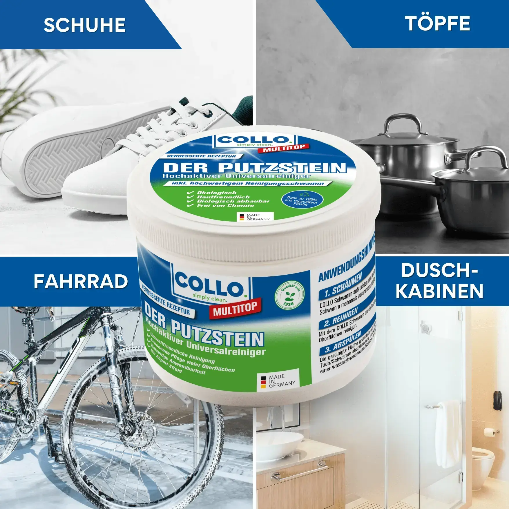 Bio Putzstein - Nachhaltiger Universal Allzweckreiniger - 0110 - COLLO. simply clean.