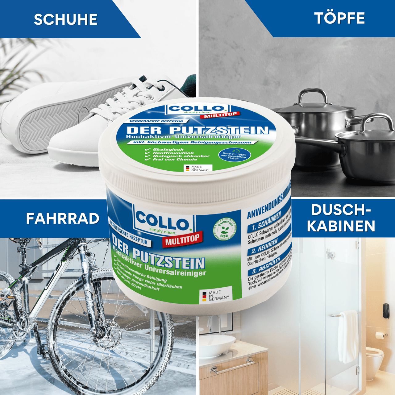 Bio Putzstein - Nachhaltiger Universal Allzweckreiniger - 0110 - COLLO. simply clean.