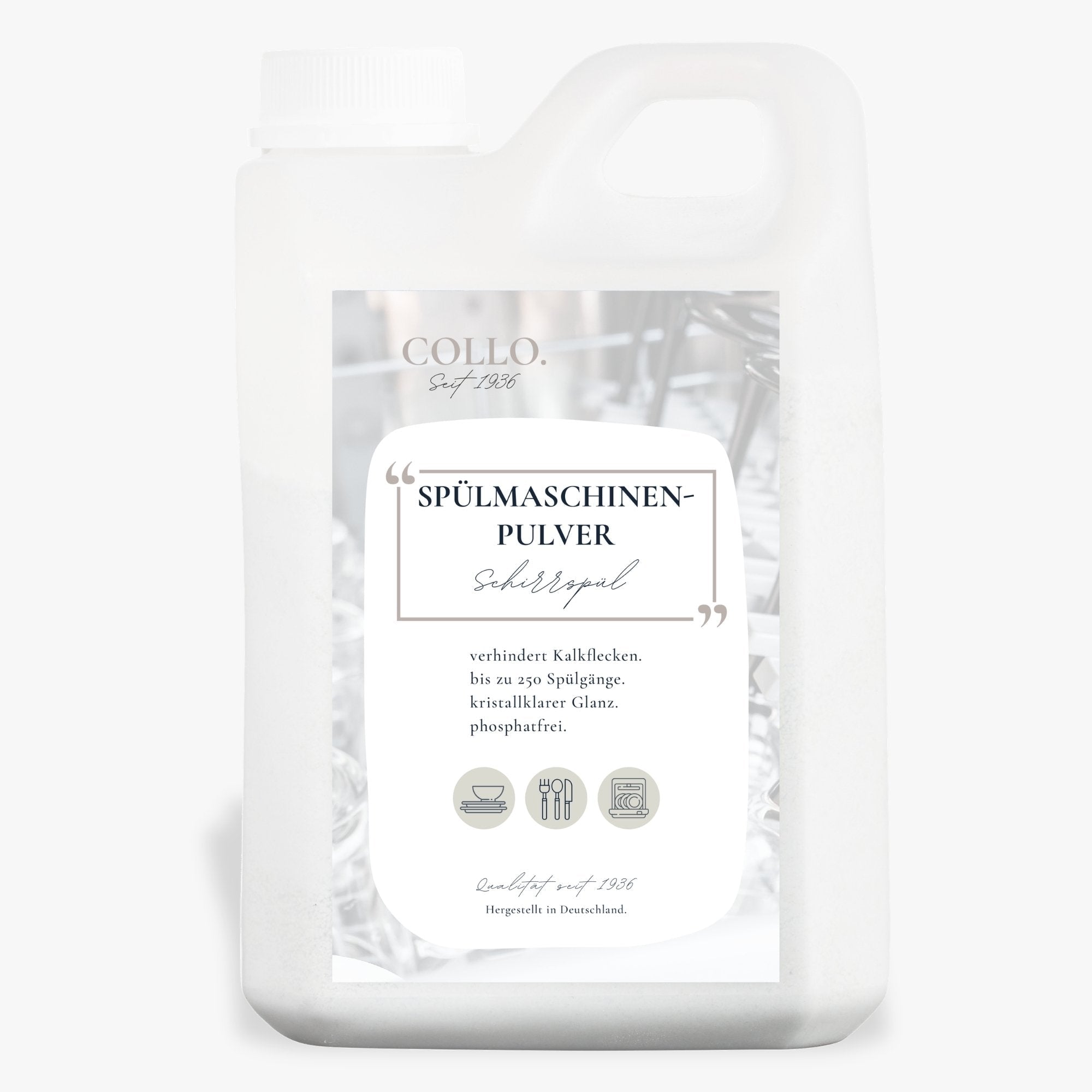 Spülmaschinenpulver 2 kg - bis zu 250 Spülgänge - 0083 - COLLO. simply clean.