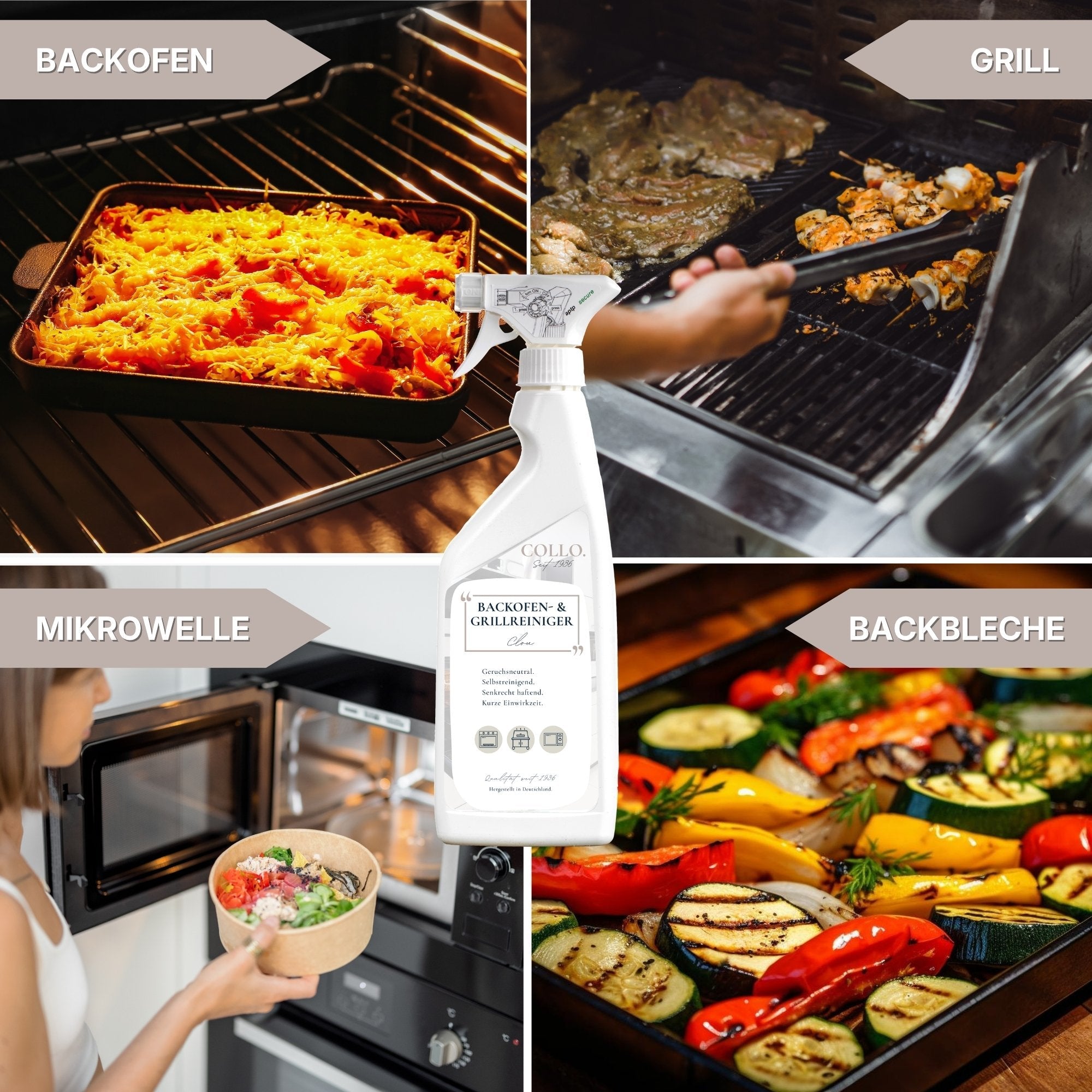 Vorteilsset: 5x Clou - Grill - und Backofenreiniger - 0064.5 - COLLO. simply clean.