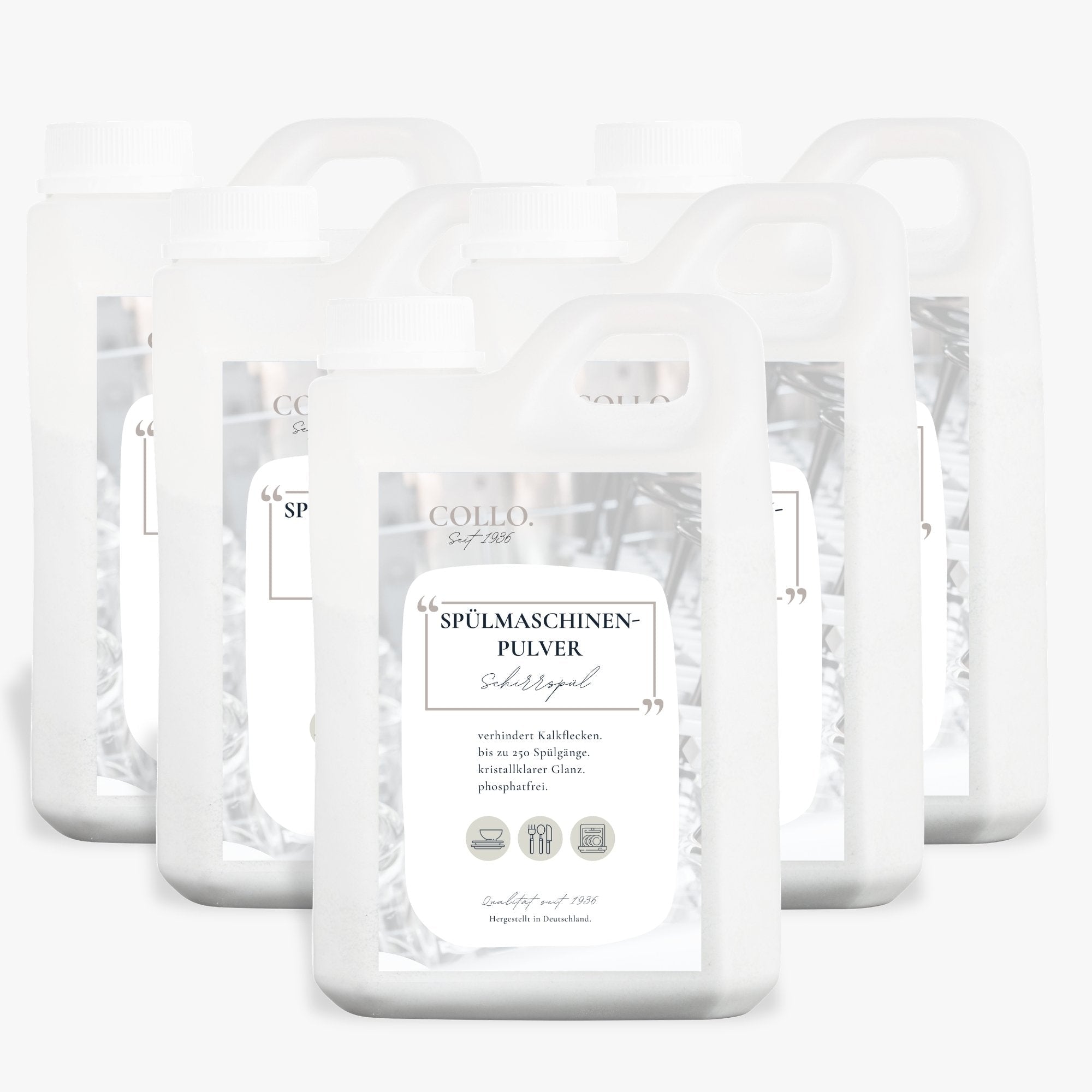 Vorteilsset: 5x Spülmaschinenpulver - 2 kg - 0083.5 - COLLO. simply clean.