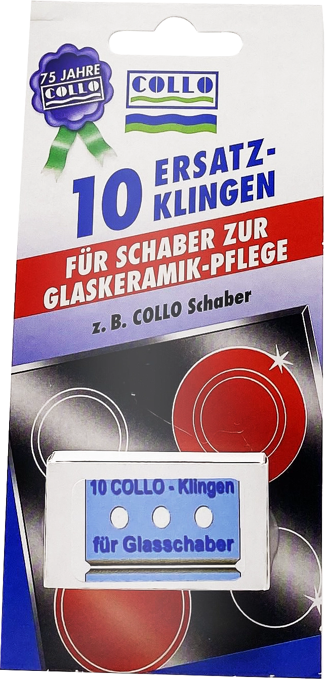 Eine Auswahl von Ersatzklingen für Collo Schaber, um effektives Schaben und Reinigen zu gewährleisten.